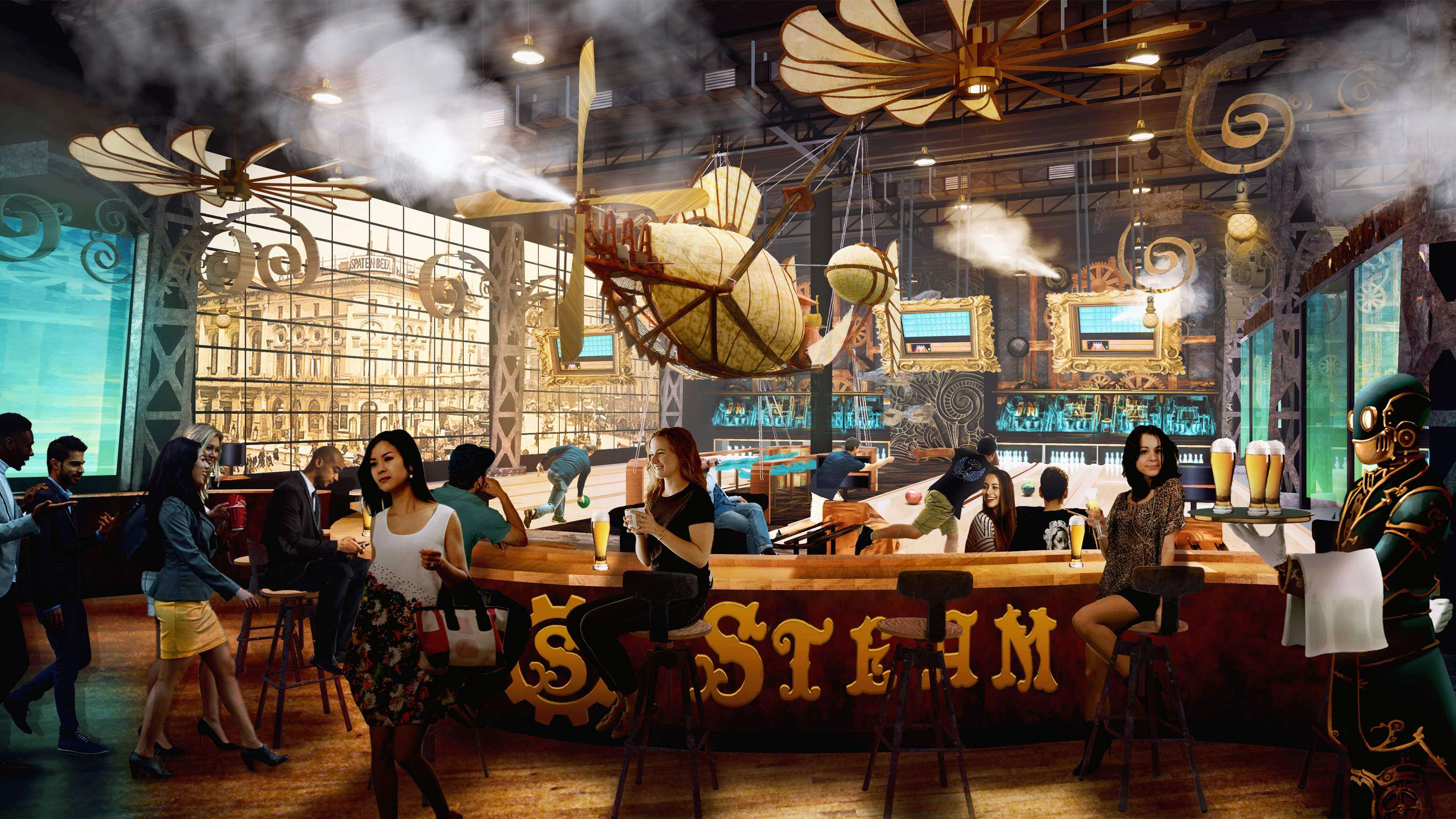 Steam Punk Pub (Bar View)